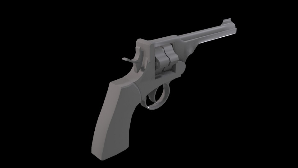 Custom Low Poly Revolver preview image 1